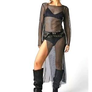 NEW Free People x Jen's Pirate Booty Remi Maxi Tee Shimmer